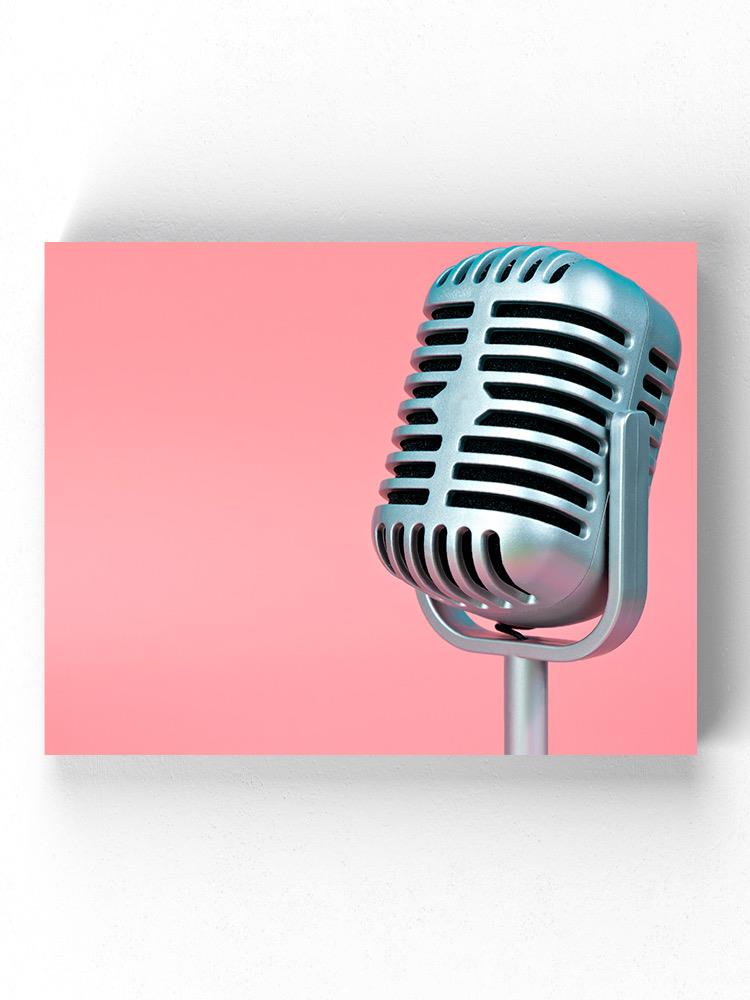 Retro Microphone Wrapped Canvas -Image by Shutterstock