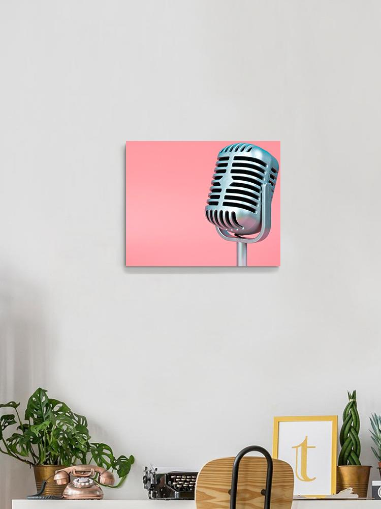 Retro Microphone Wrapped Canvas -Image by Shutterstock