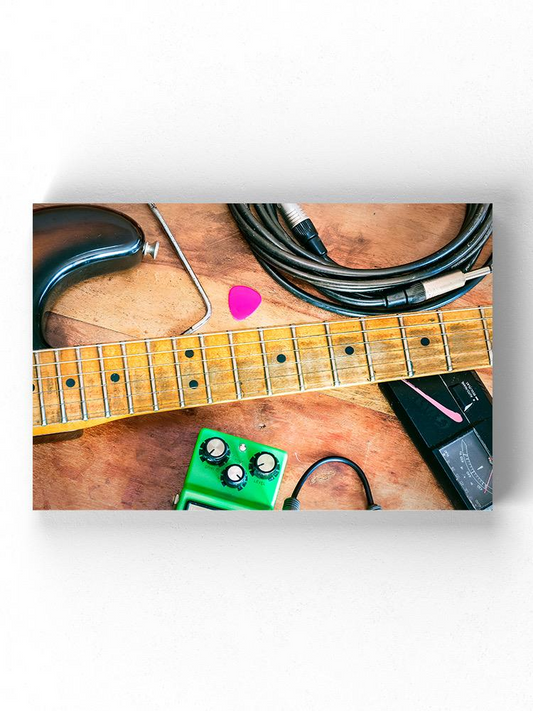 Electric Guitar Equipment Wrapped Canvas -Image by Shutterstock