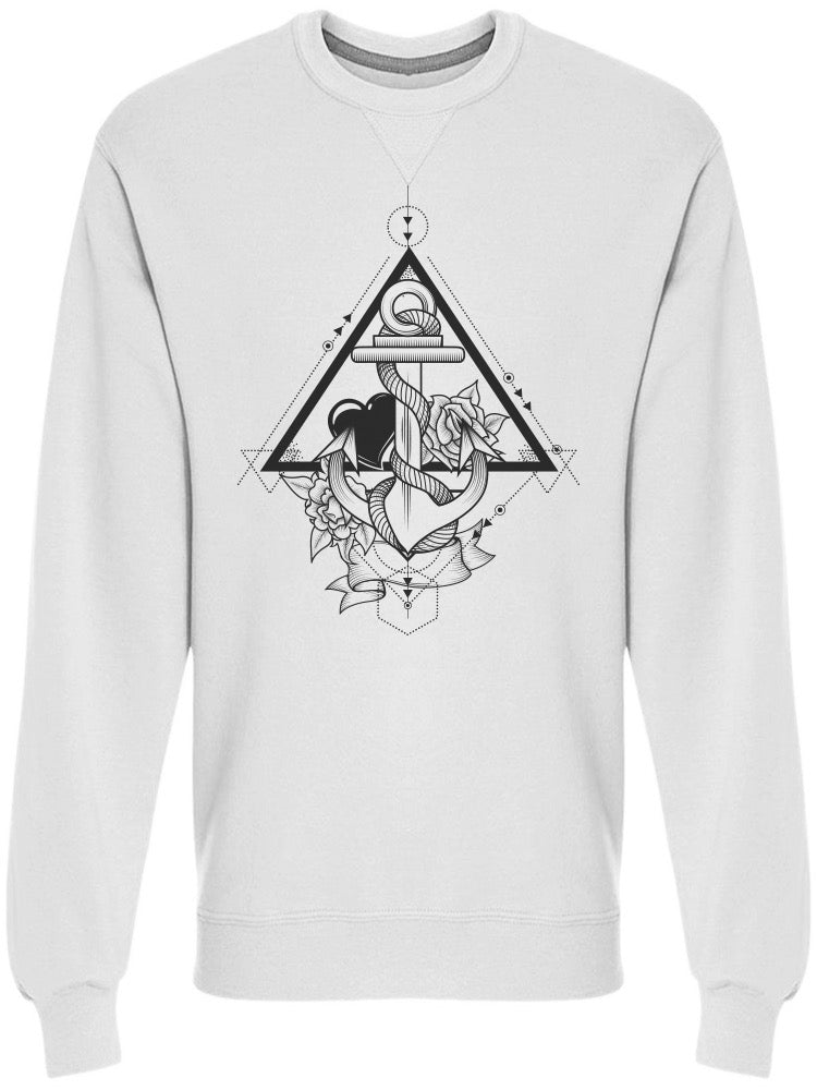 Anchor With Flower Sweatshirt Men's -Image by Shutterstock