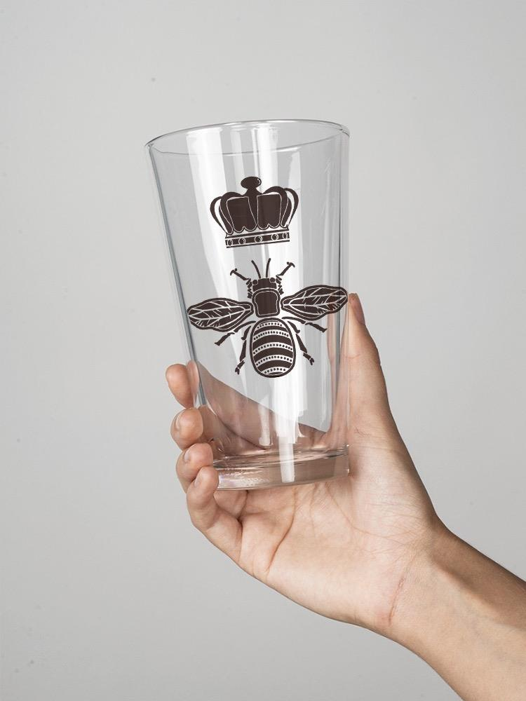 Bees And Crowns Pint Glass -SPIdeals Designs