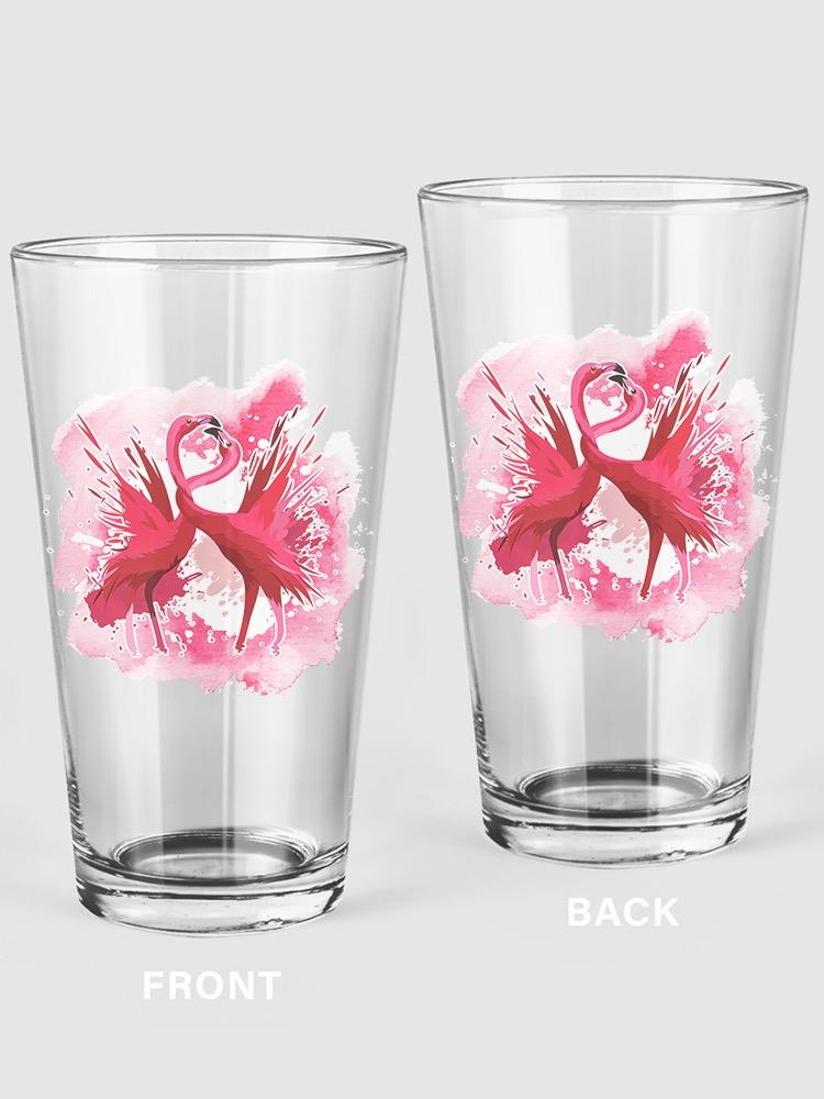 Pink Flamingos Pint Glass -SPIdeals Designs