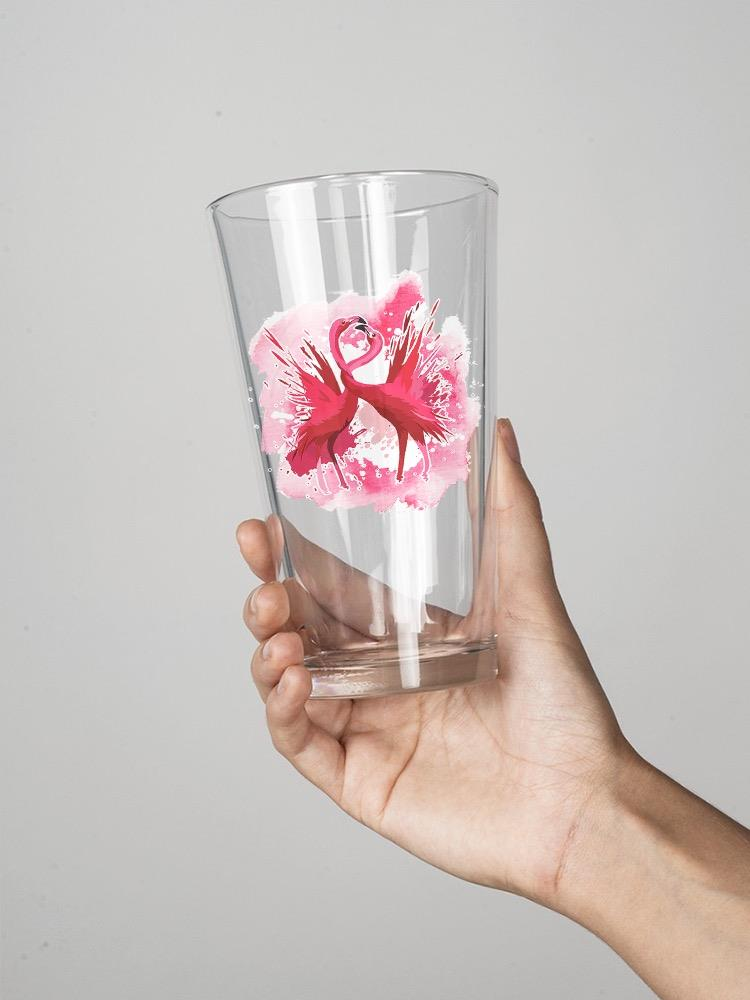 Pink Flamingos Pint Glass -SPIdeals Designs