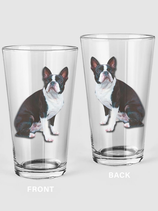 Sitting French Bulldog! Pint Glass -SPIdeals Designs