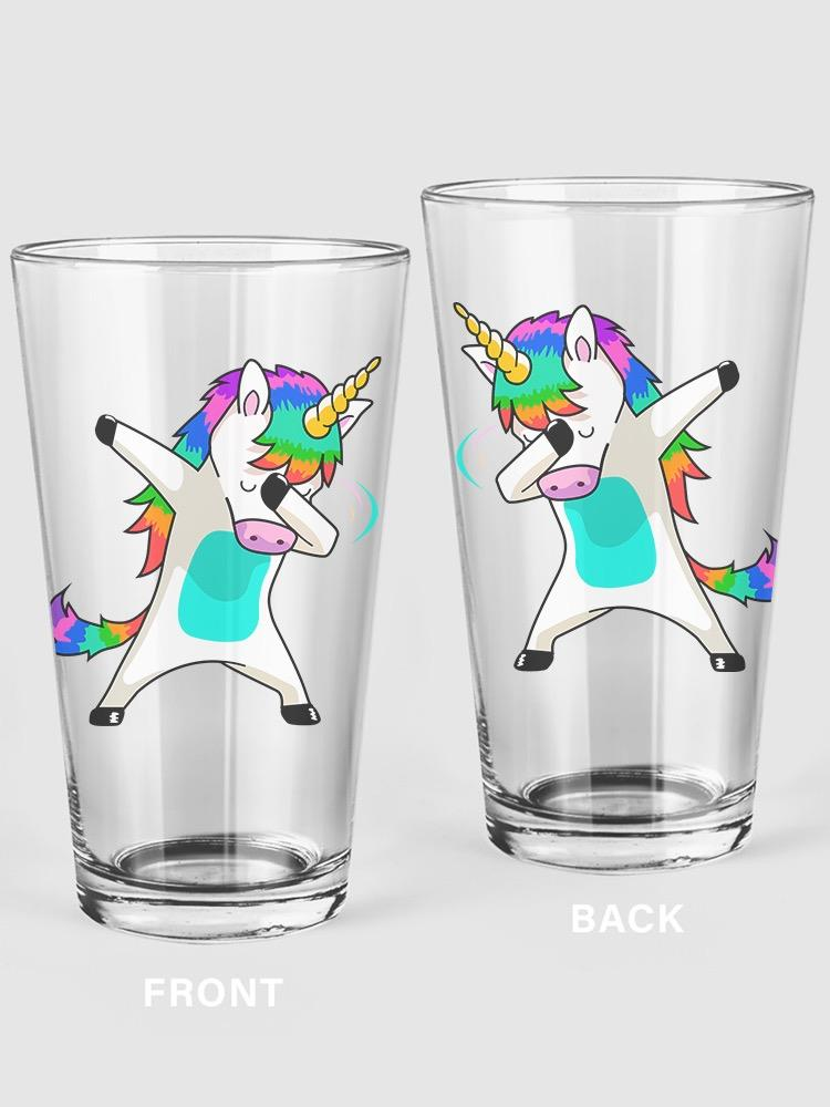 Dabbing Unicorn Pint Glass -SPIdeals Designs