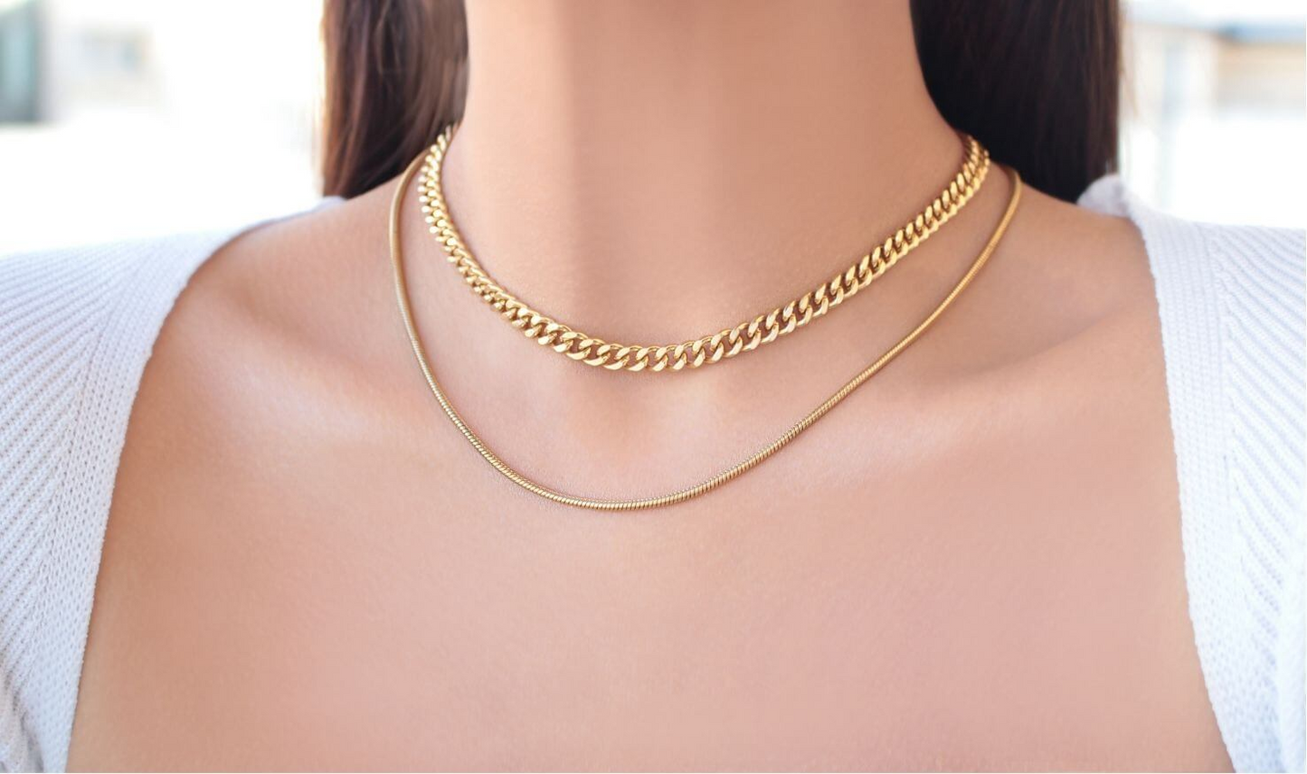 24K Thick Cuban Chain Choker