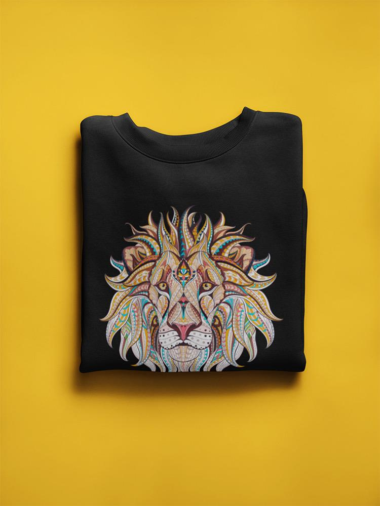 Ethnic Lion Head Sweatshirt Women's -Image by Shutterstock