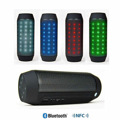 Bluetooth NFC Rainbow LED Lights and Music Speaker with FM Radio