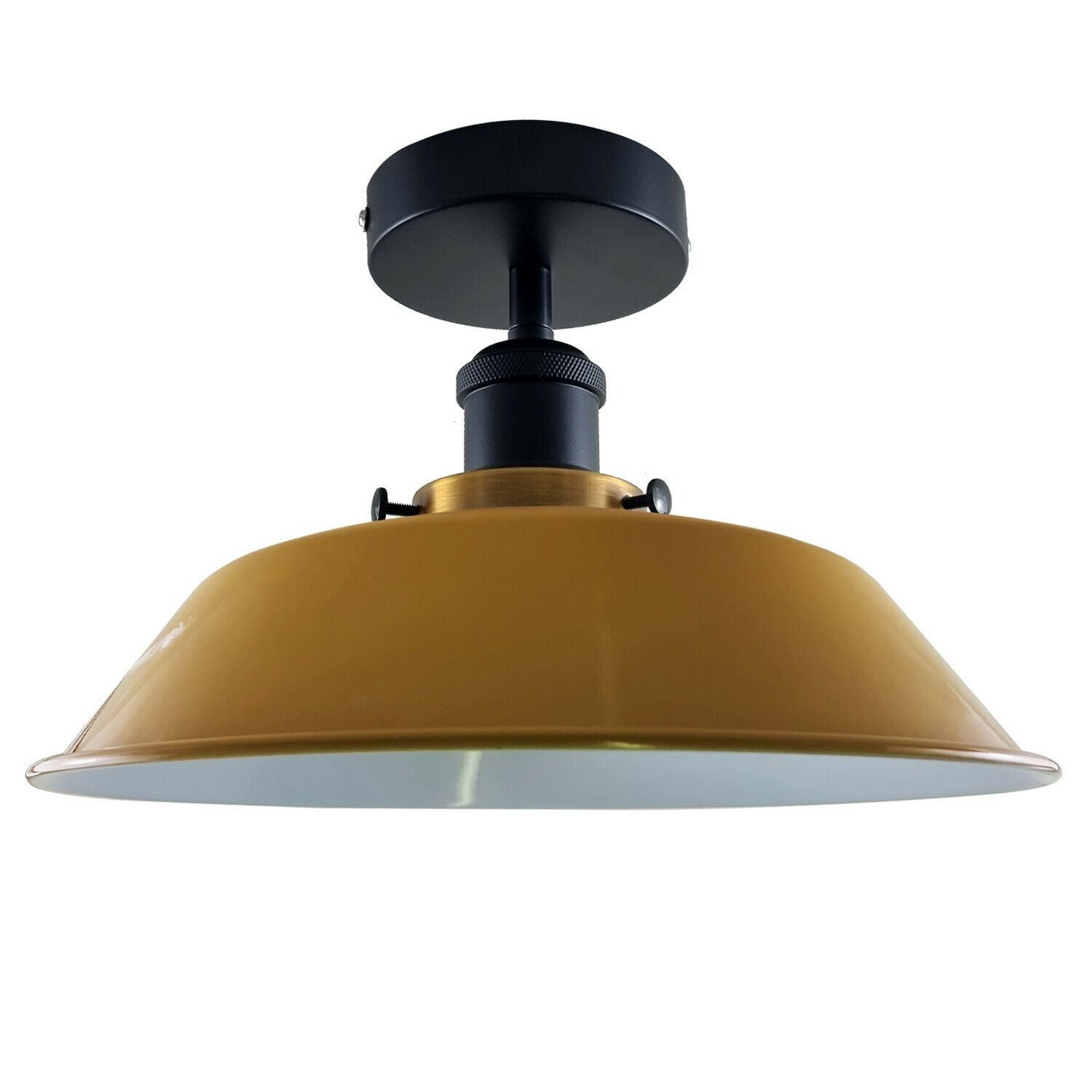 Modern Industrial Ceiling Light Fitting Flush Mount Light Metal Shade~1228