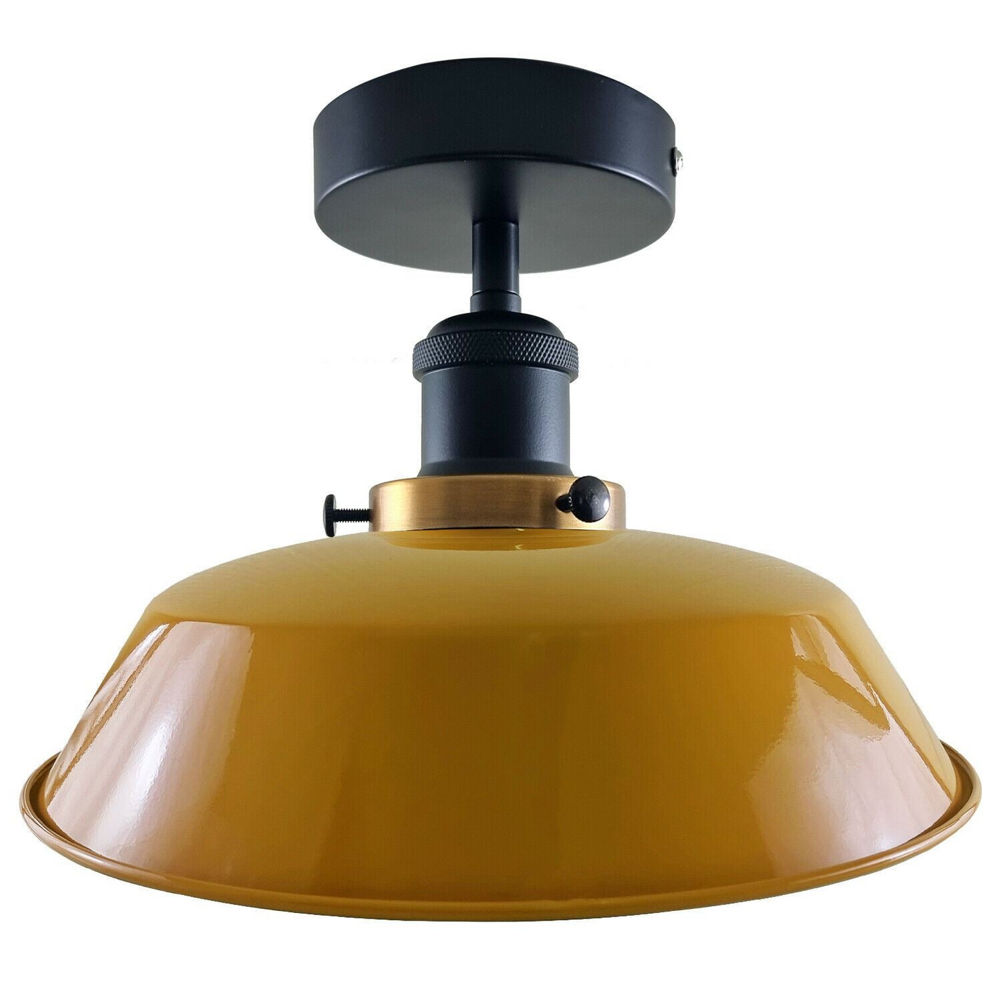 Modern Industrial Ceiling Light Fitting Flush Mount Light Metal Shade~1228