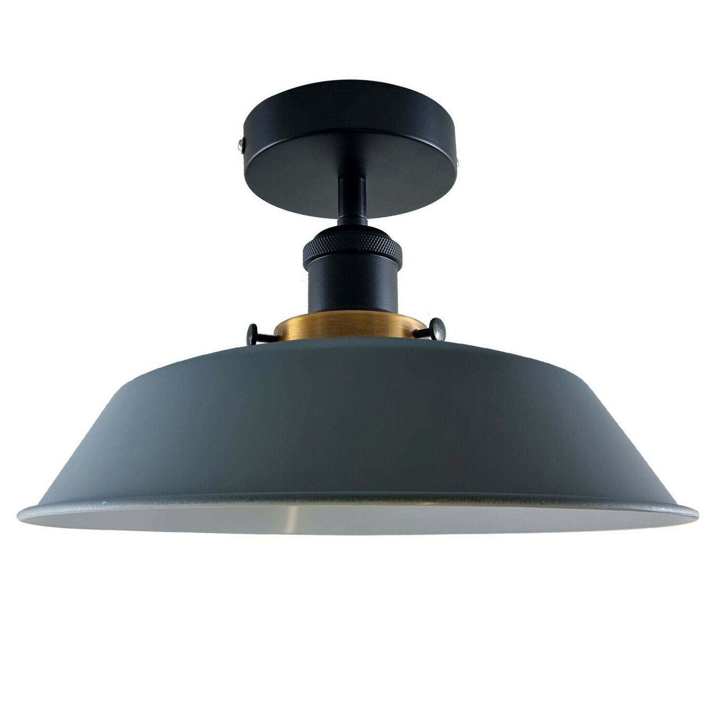 Modern Industrial Ceiling Light Fitting Flush Mount Light Metal Shade~1228