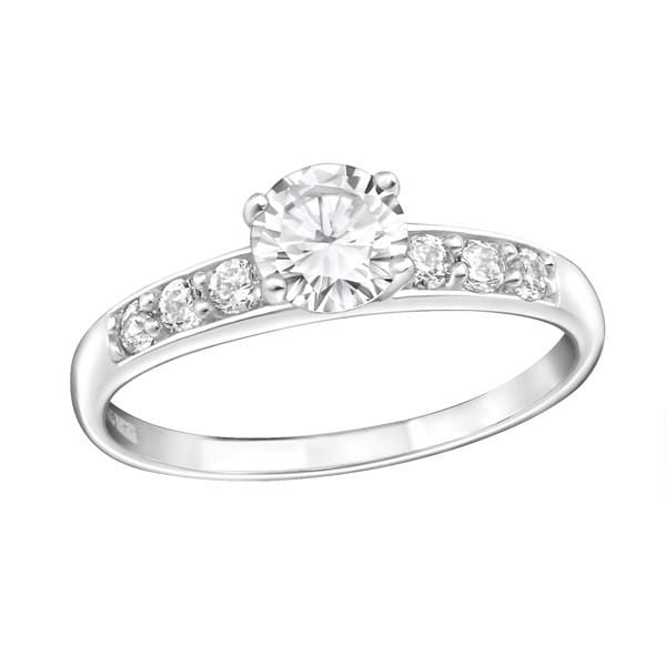 Silver wedding & Engagement  Ring for  Women