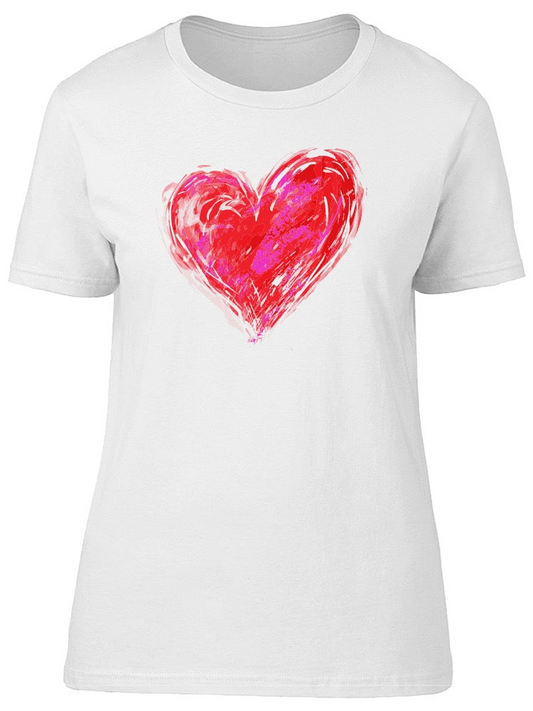 Colorful Valentines Heart Tee Women's -Image by Shutterstock