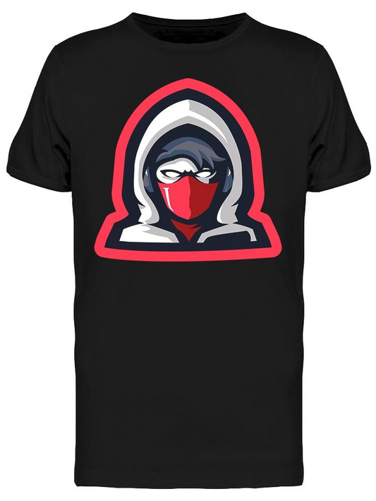 Warrior Hoodie Red Face Mask Tee Men's -Image by Shutterstock