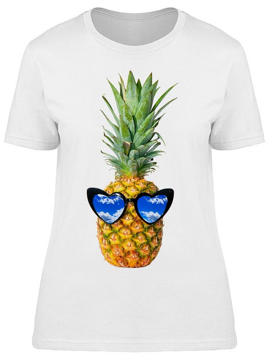 Pineapple Sunglasses Stylish Tee Women's -Image by Shutterstock