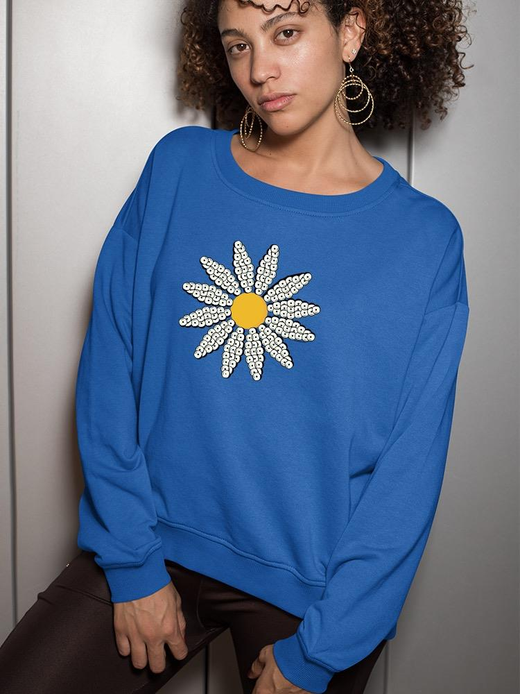 Daisy Sequins Art Sweatshirt Women's -Image by Shutterstock