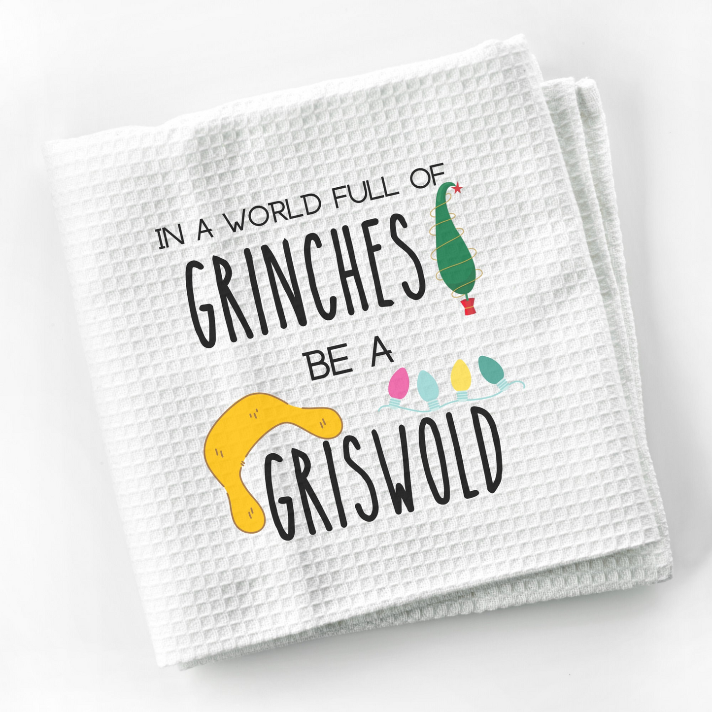 Funny Christmas Kitchen Towel with Sarcastic Quote | Decorative Christmas Hand Towel Funny Saying for Kitchen or Bathroom| Christmas Towel