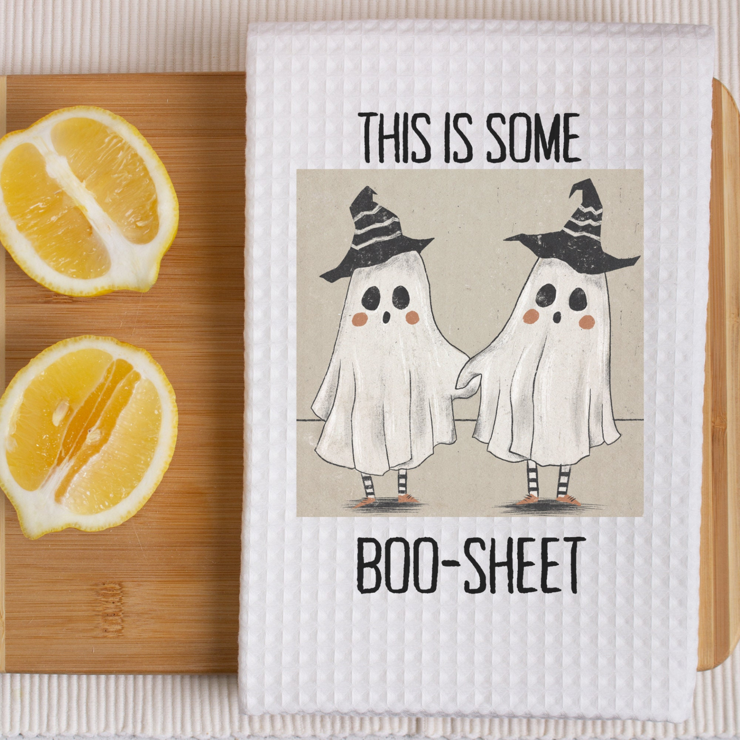 Halloween Sarcastic  Quote Dish Towel | Halloween Funny Kitchen Towel Sayings | Gift for Halloween Lover or Cook | Funny Bathroom Hand Towel