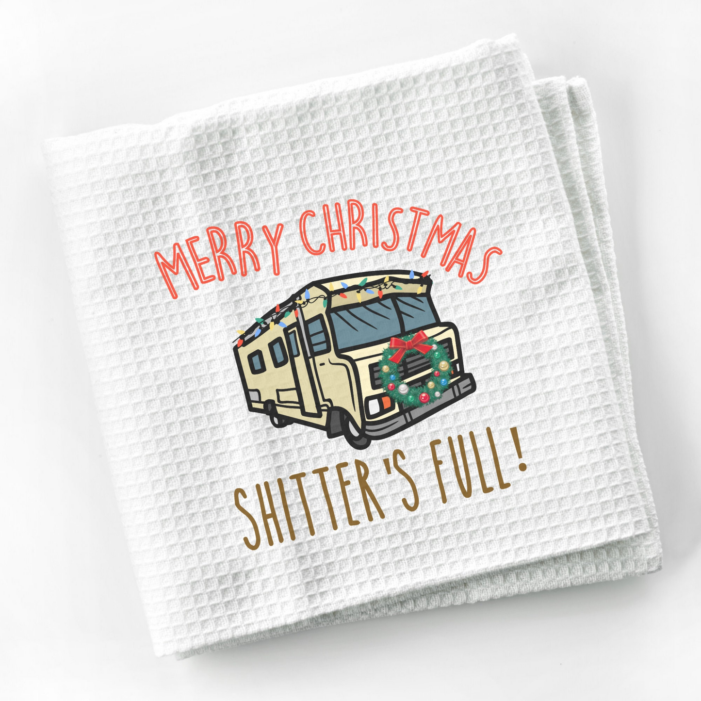 Funny Christmas Kitchen Towel with Sarcastic Quote | Decorative Christmas Hand Towel Funny Saying for Kitchen or Bathroom| Christmas Towel