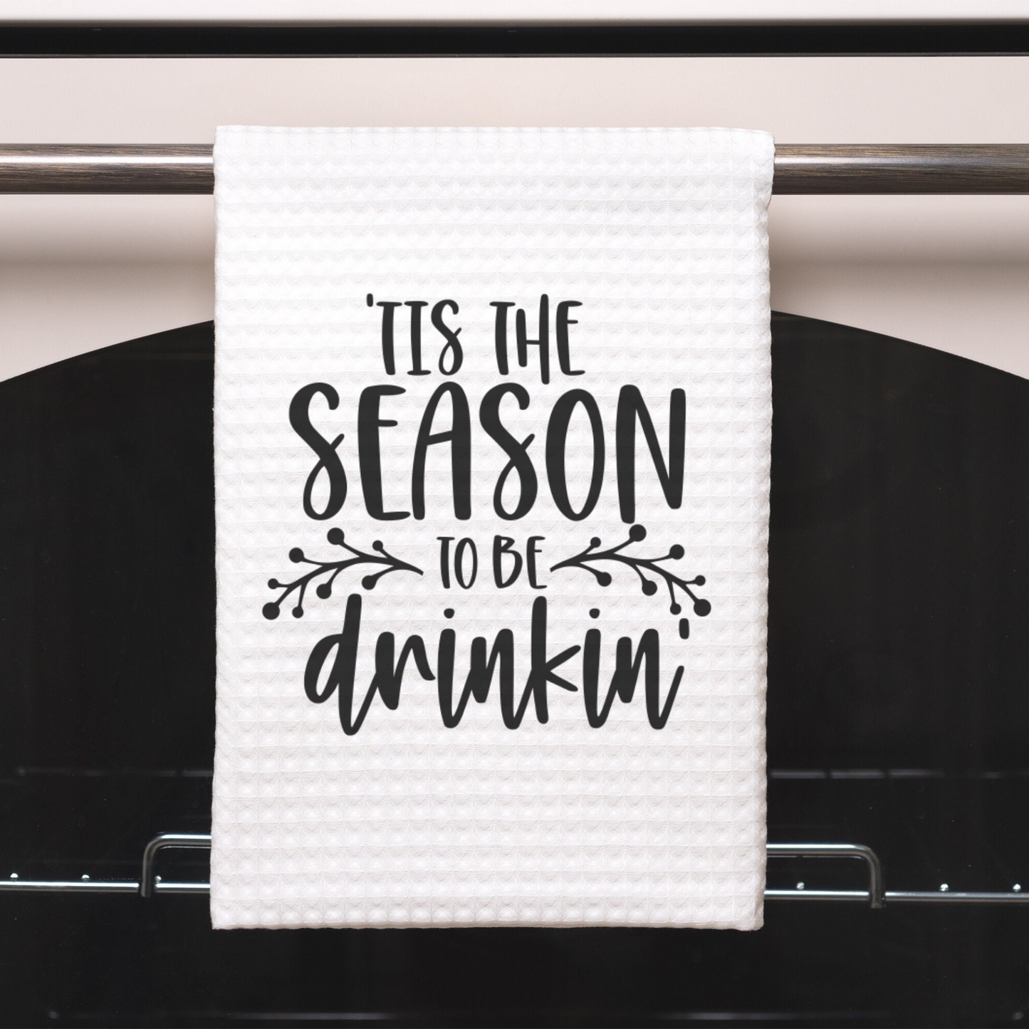 Funny Christmas Kitchen Towel with Sarcastic Quote | Decorative Christmas Hand Towel Funny Saying for Kitchen or Bathroom| Christmas Towel