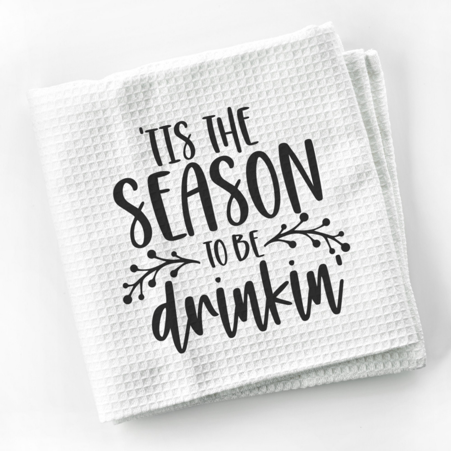 Funny Christmas Kitchen Towel with Sarcastic Quote | Decorative Christmas Hand Towel Funny Saying for Kitchen or Bathroom| Christmas Towel