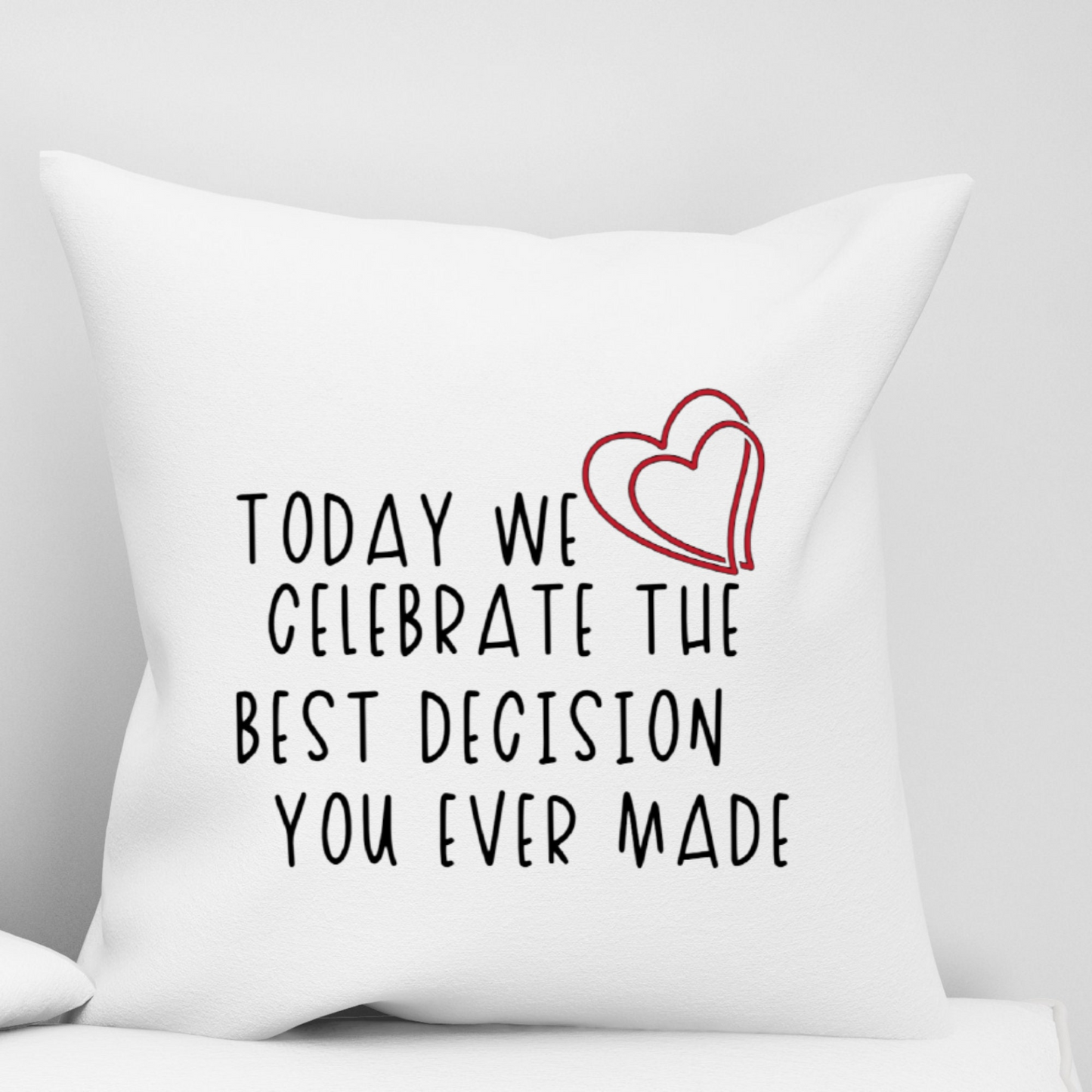 Valentine Pillow Cover, Heart Pillow, Funny Valentines Gift, Funny Pillow Cover, Sarcastic Valentine, Funny Pillow, Best Decision Pillowcase