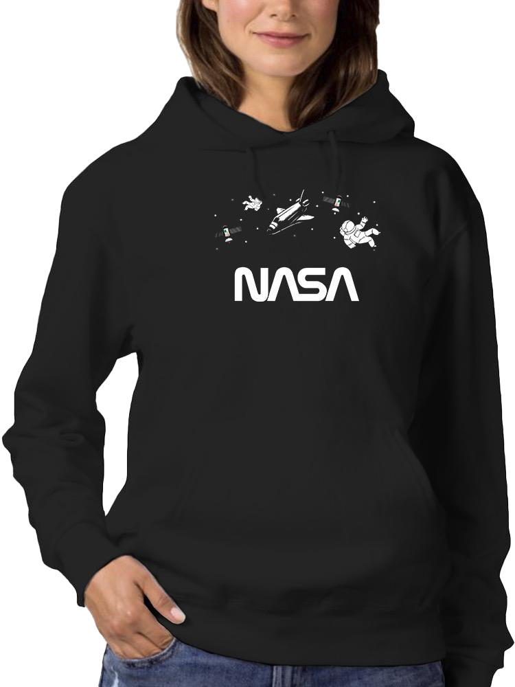 Nasa Floating Objects Banner Hoodie or Sweatshirt -NASA Designs