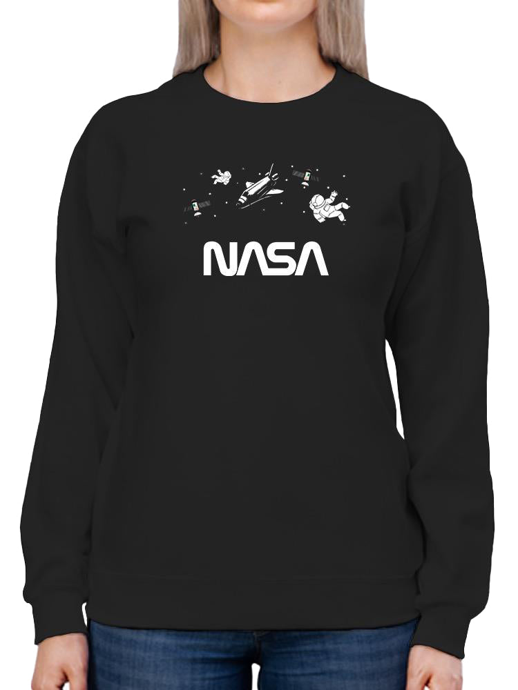 Nasa Floating Objects Banner Hoodie or Sweatshirt -NASA Designs