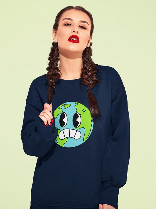 Worried World Toon Style Hoodie or Sweatshirt -Image by Shutterstock