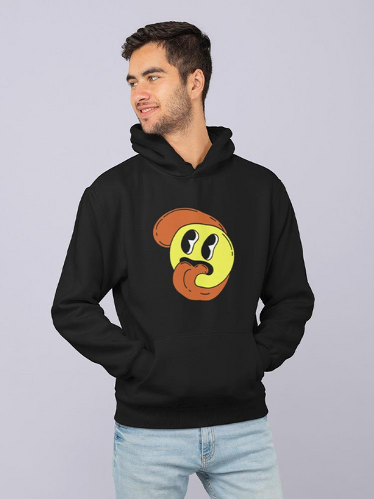 Cartoon Style Smiling Face Hoodie or Sweatshirt -Image by Shutterstock