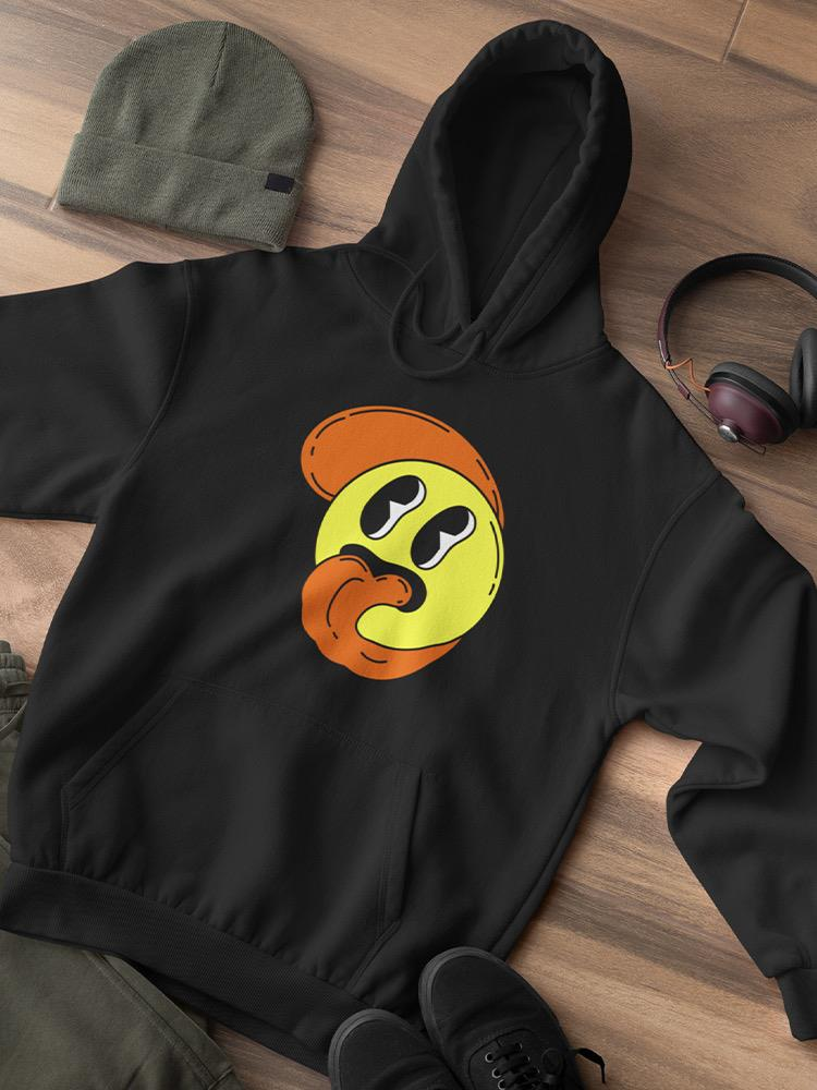 Cartoon Style Smiling Face Hoodie or Sweatshirt -Image by Shutterstock