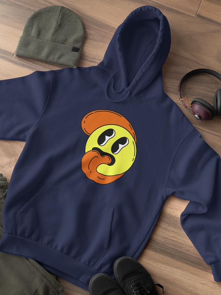 Cartoon Style Smiling Face Hoodie or Sweatshirt -Image by Shutterstock