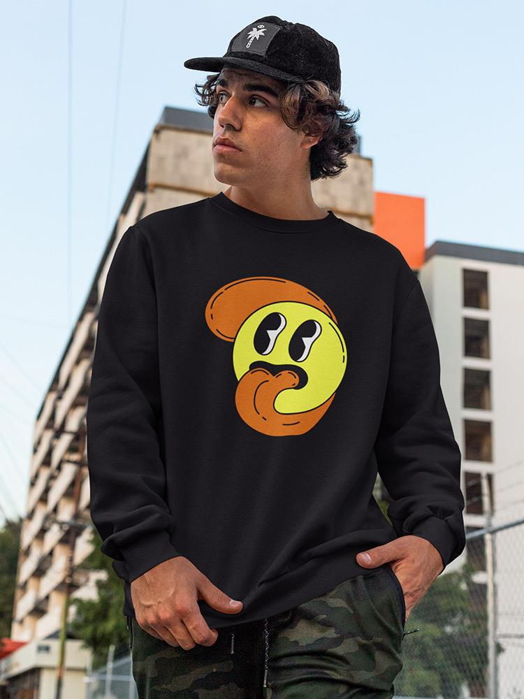 Cartoon Style Smiling Face Hoodie or Sweatshirt -Image by Shutterstock