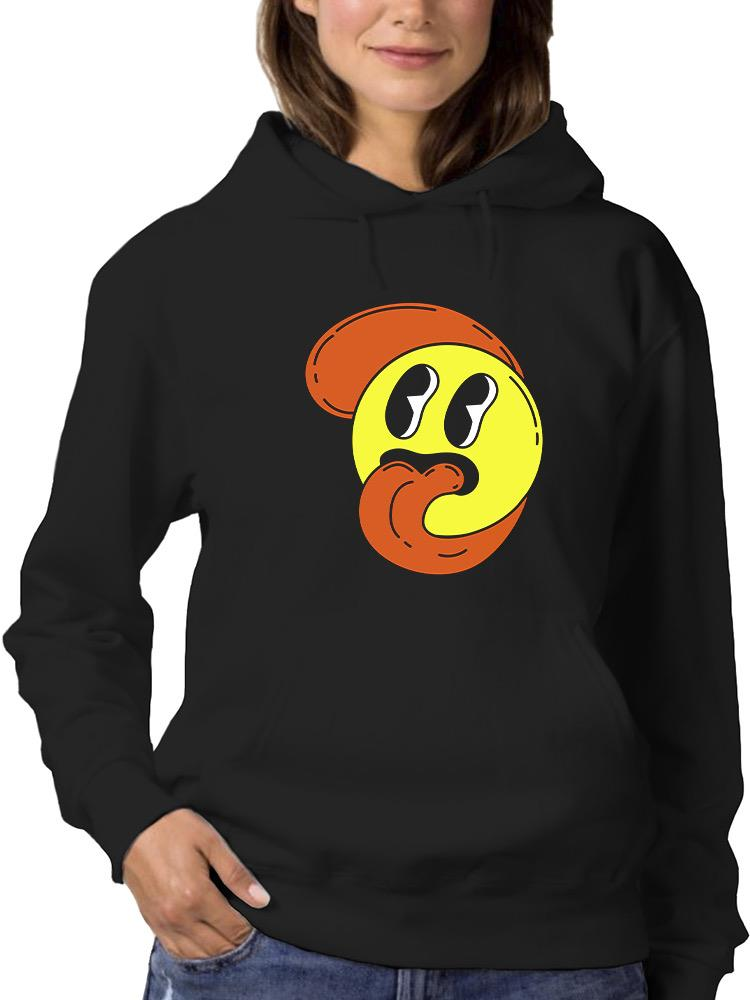 Cartoon Style Smiling Face Hoodie or Sweatshirt -Image by Shutterstock