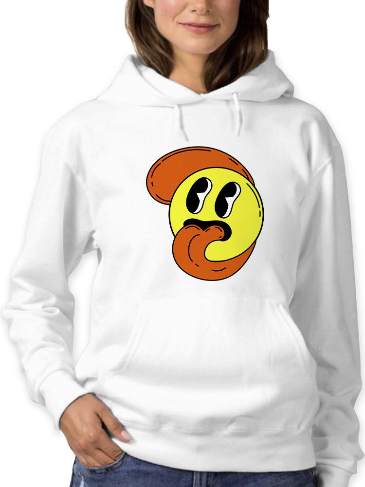 Cartoon Style Smiling Face Hoodie or Sweatshirt -Image by Shutterstock