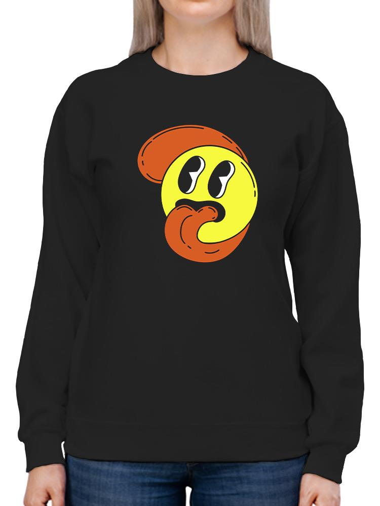 Cartoon Style Smiling Face Hoodie or Sweatshirt -Image by Shutterstock