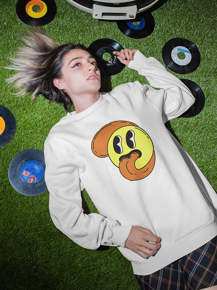 Cartoon Style Smiling Face Hoodie or Sweatshirt -Image by Shutterstock