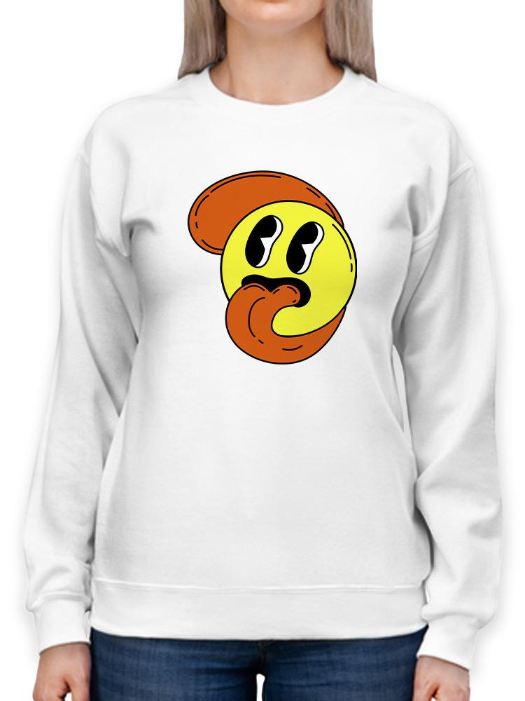 Cartoon Style Smiling Face Hoodie or Sweatshirt -Image by Shutterstock