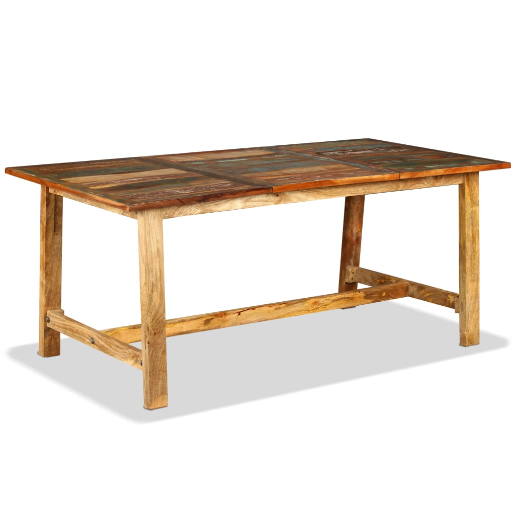 vidaXL Dining Table Solid Reclaimed Wood 70.9"