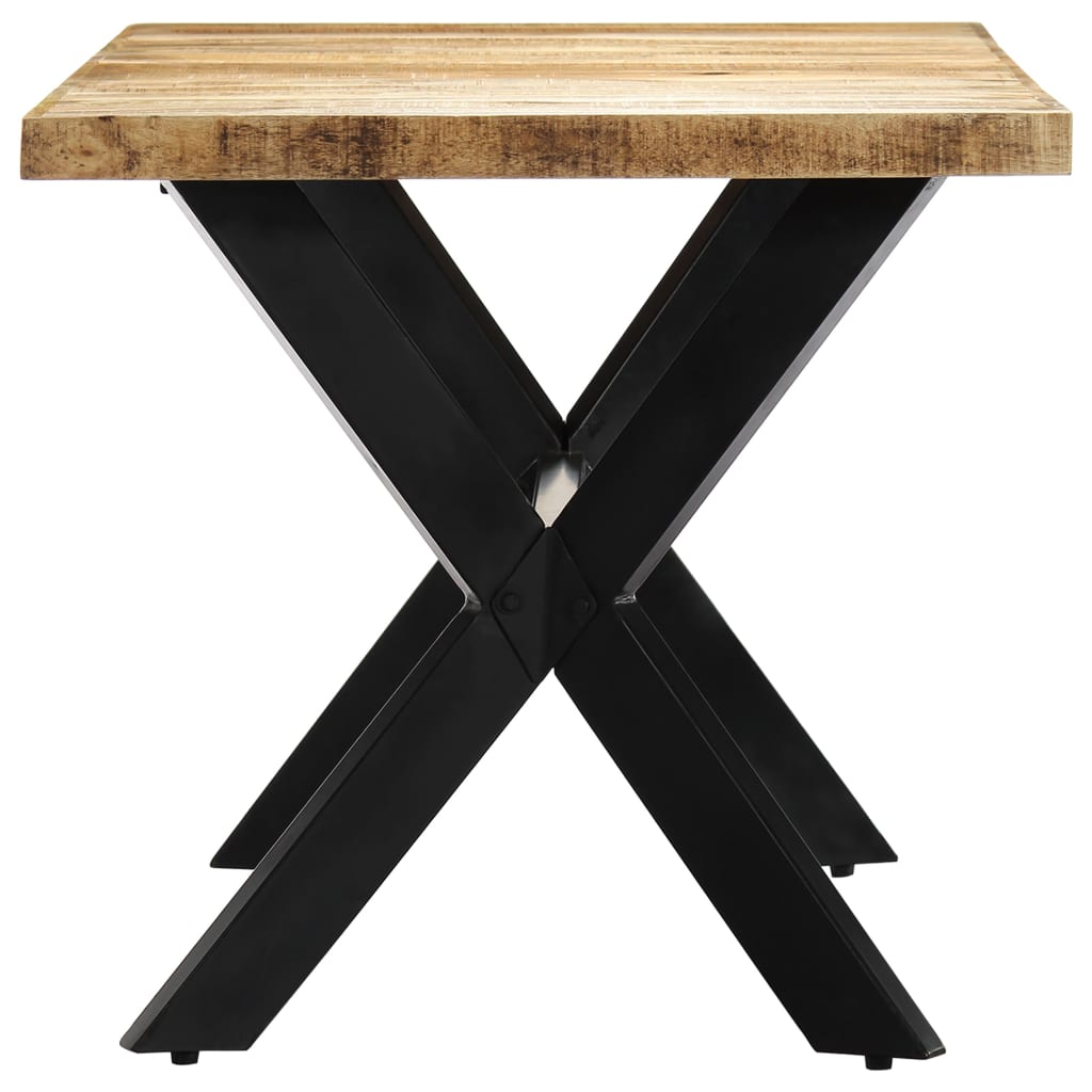 vidaXL Dining Table 63"x31.5"x29.5" Solid Rough Mango Wood