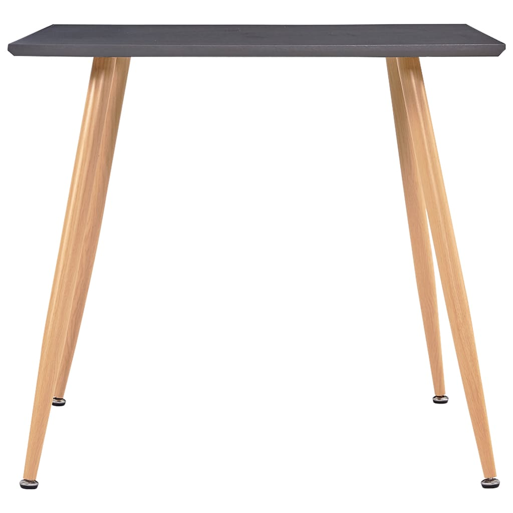 vidaXL Dining Table Gray and Oak 31.7"x31.7"x28.7" MDF