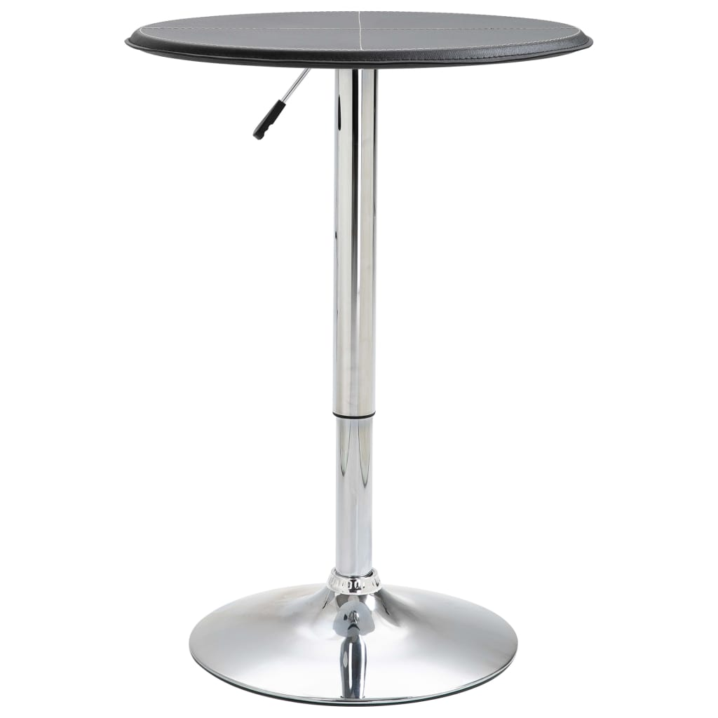 vidaXL Bar Table Black Ø23.6" MDF