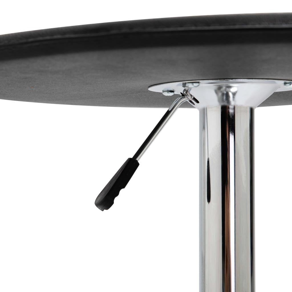 vidaXL Bar Table Black Ø23.6" MDF