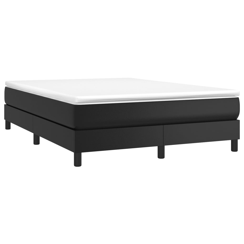 vidaXL Box Spring Bed Frame Black 59.8"x79.9" Queen Faux Leather