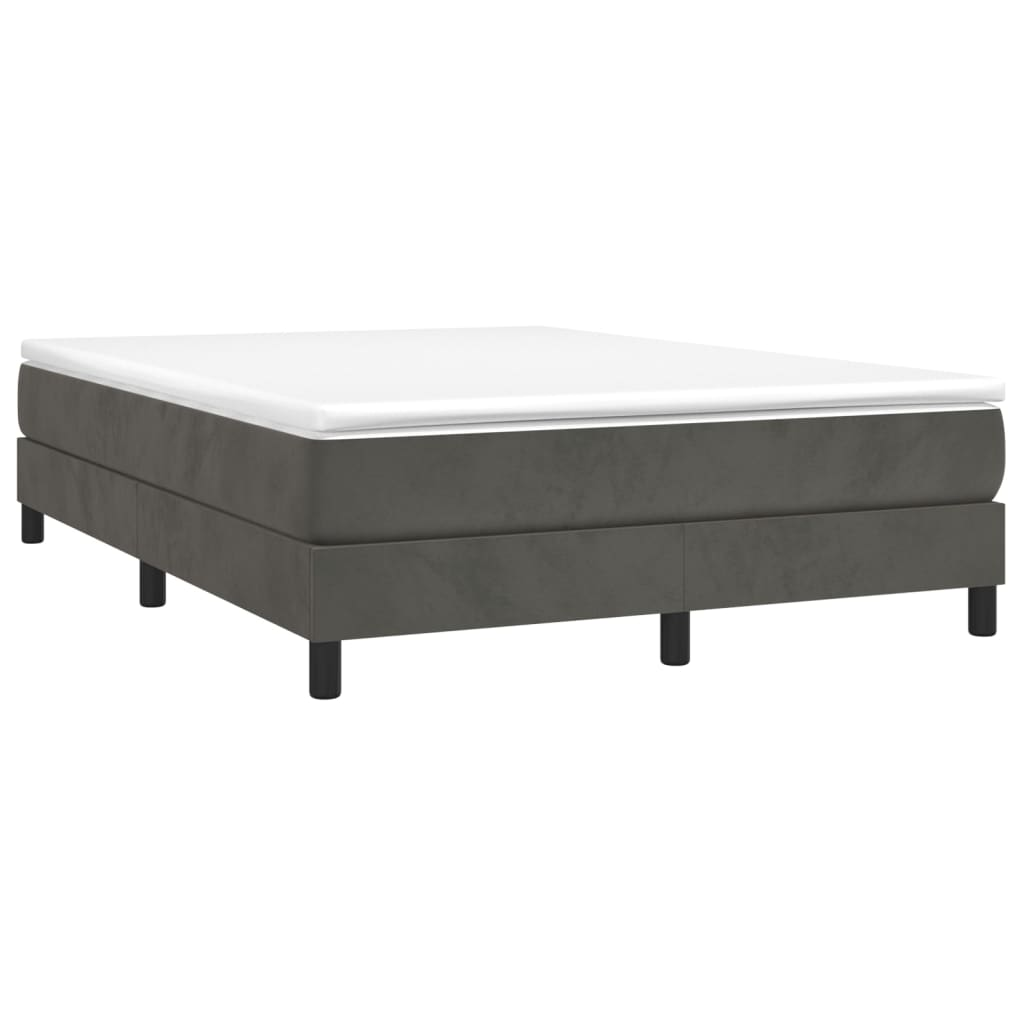 vidaXL Box Spring Bed Frame Dark Gray 59.8"x79.9" Queen Velvet