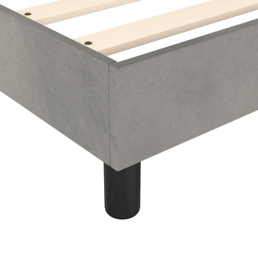 vidaXL Box Spring Bed Frame Light Gray 59.8"x79.9" Queen Velvet