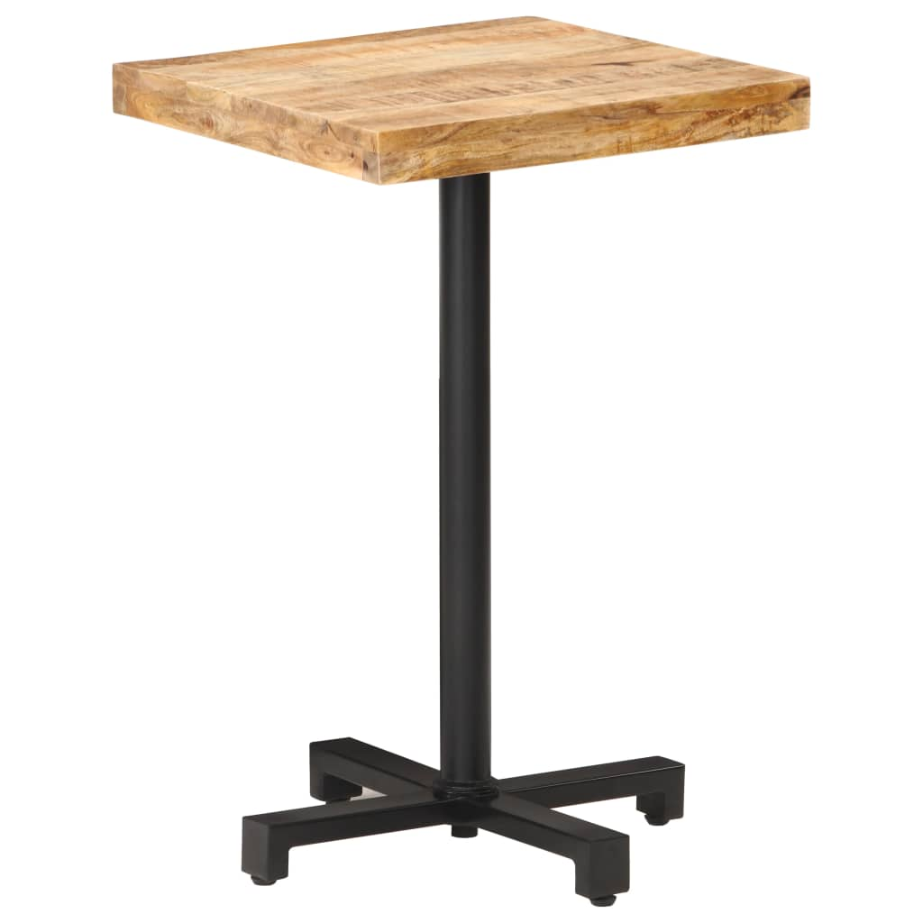 vidaXL Bistro Table Square 19.7"x19.7"x29.5" Rough Mango Wood