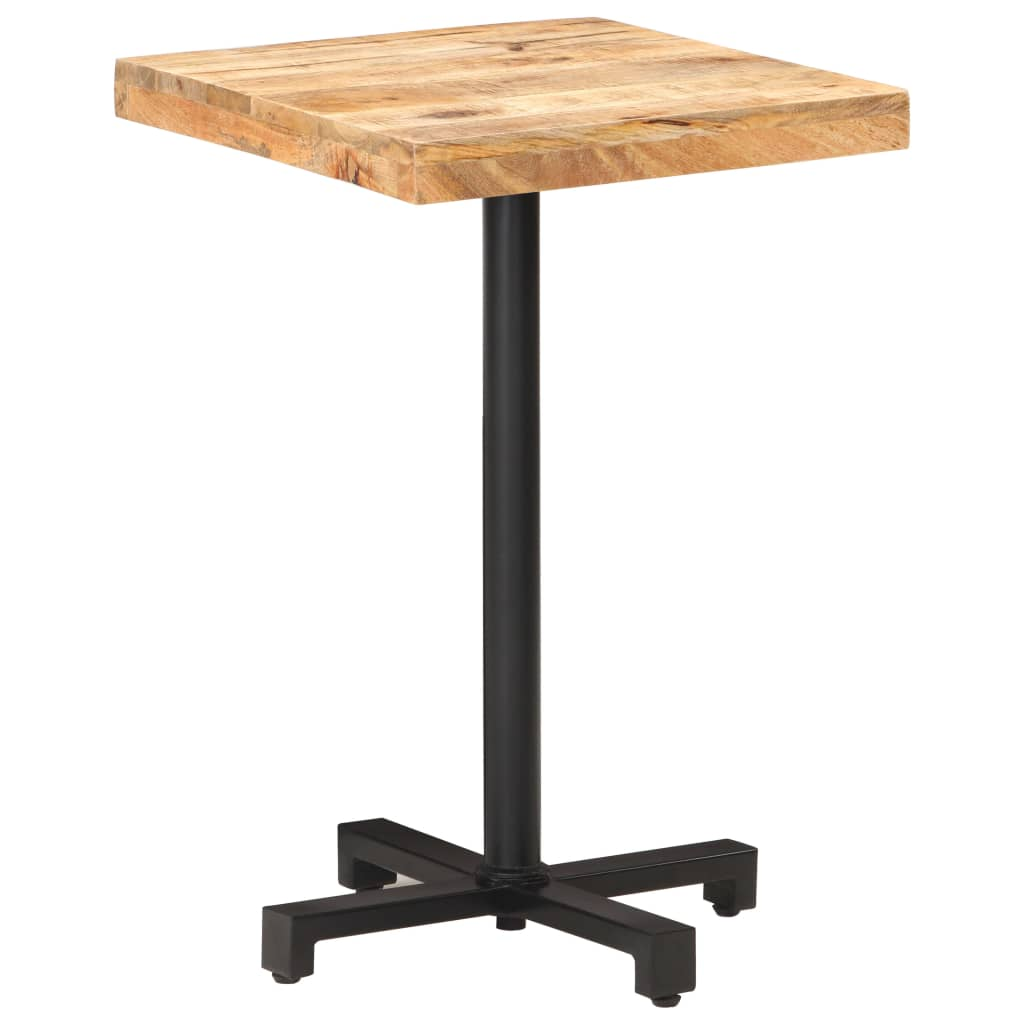 vidaXL Bistro Table Square 19.7"x19.7"x29.5" Rough Mango Wood