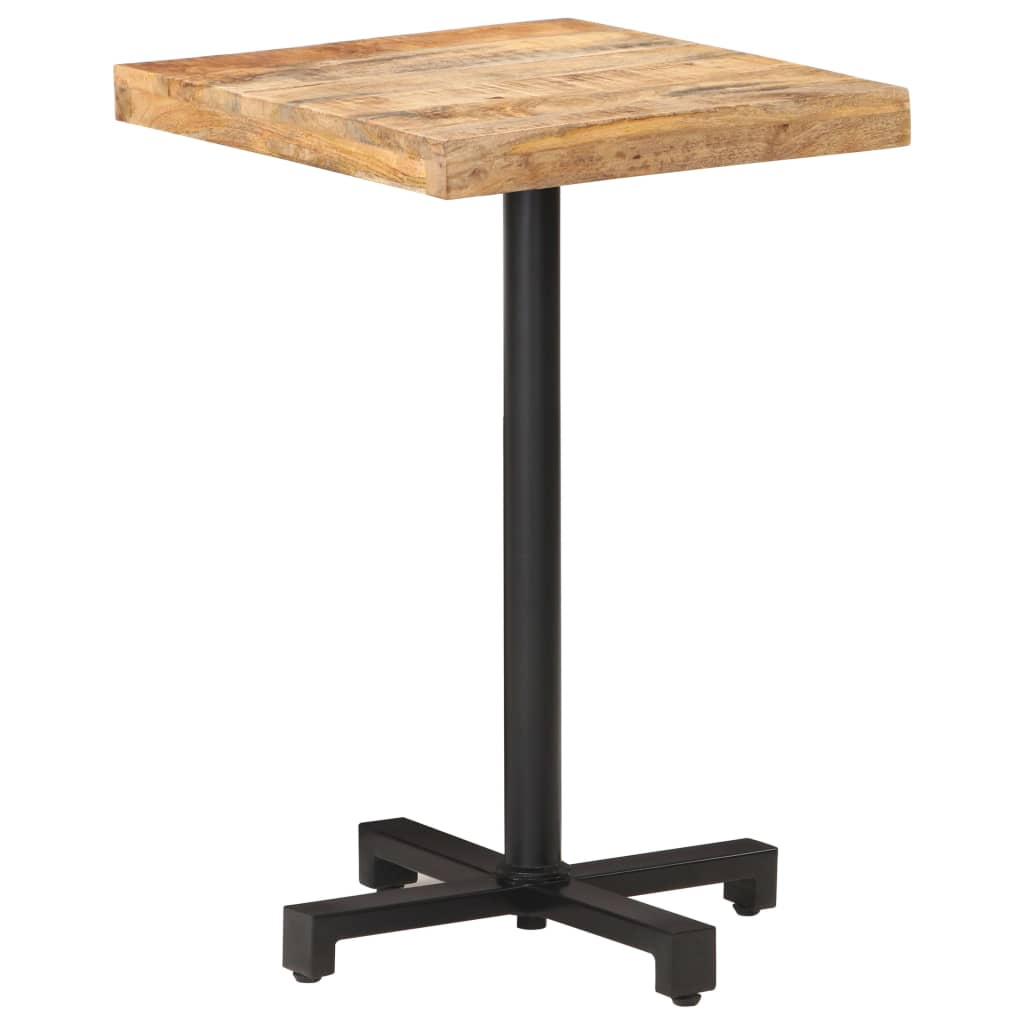 vidaXL Bistro Table Square 19.7"x19.7"x29.5" Rough Mango Wood