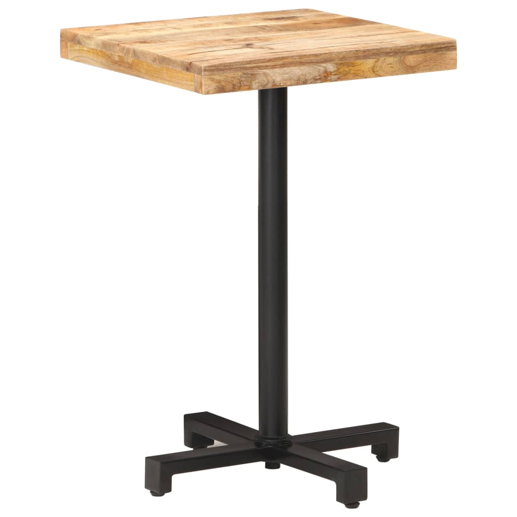 vidaXL Bistro Table Square 19.7"x19.7"x29.5" Rough Mango Wood